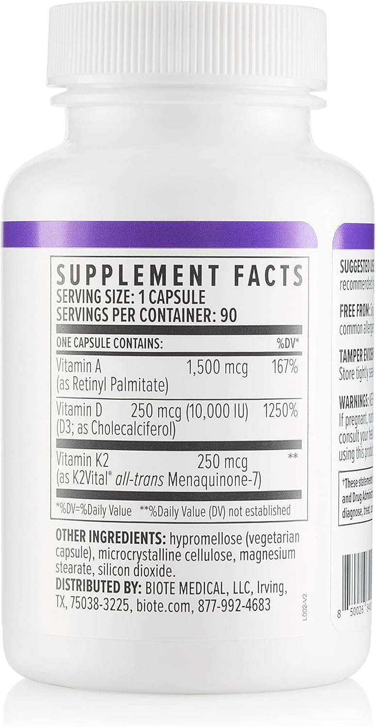 Biote Nutraceuticals ADK 10 | Immunity & Cardiovascular Support|90 Capsules BIOTE®